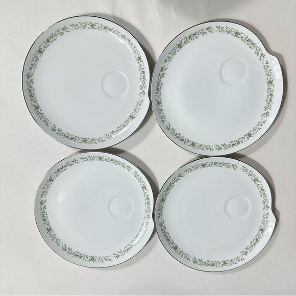 Mikasa Vintage Japan Set Of 4 Plates & Cups Montclaire Porcelain Dishwasher - Picture 4 of 12